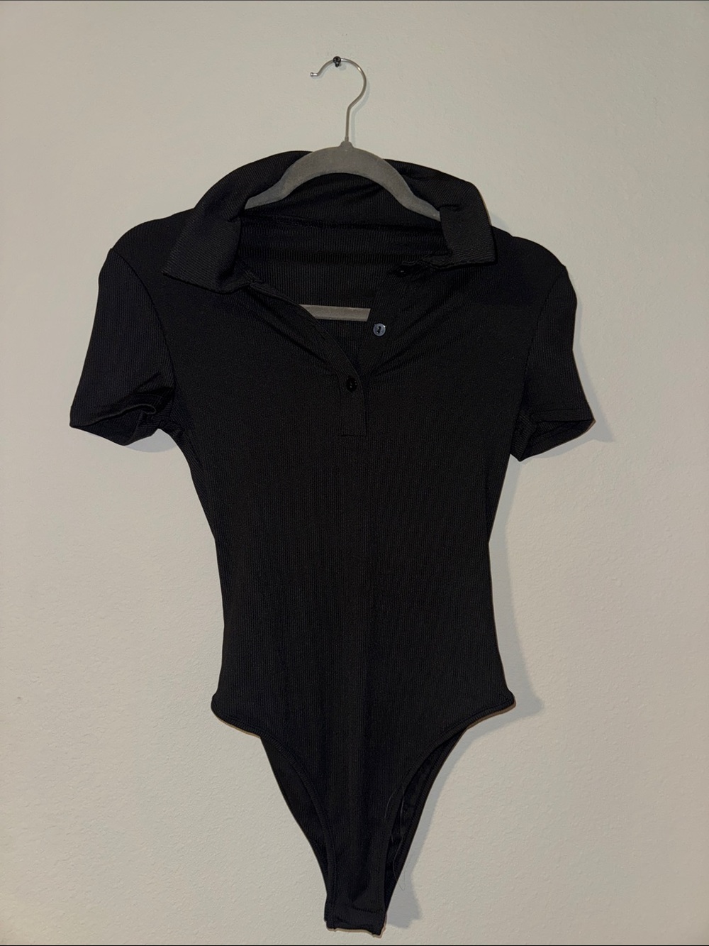 Kids Black Polo One-Piece Bodysuit